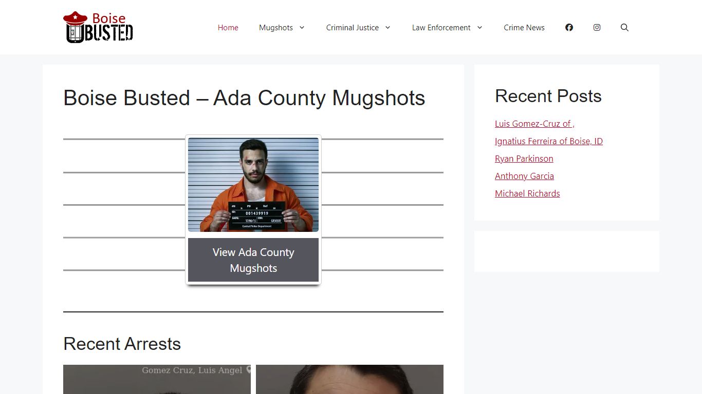 Boise Busted - Ada County Mugshots